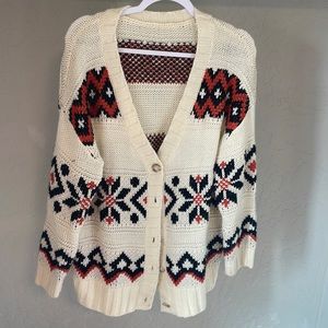XL Western Button up Sweater
